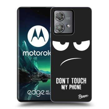 Picasee fekete szilikon tok az alábbi mobiltelefonokra Motorola Edge 40 Neo - Don't Touch My Phone