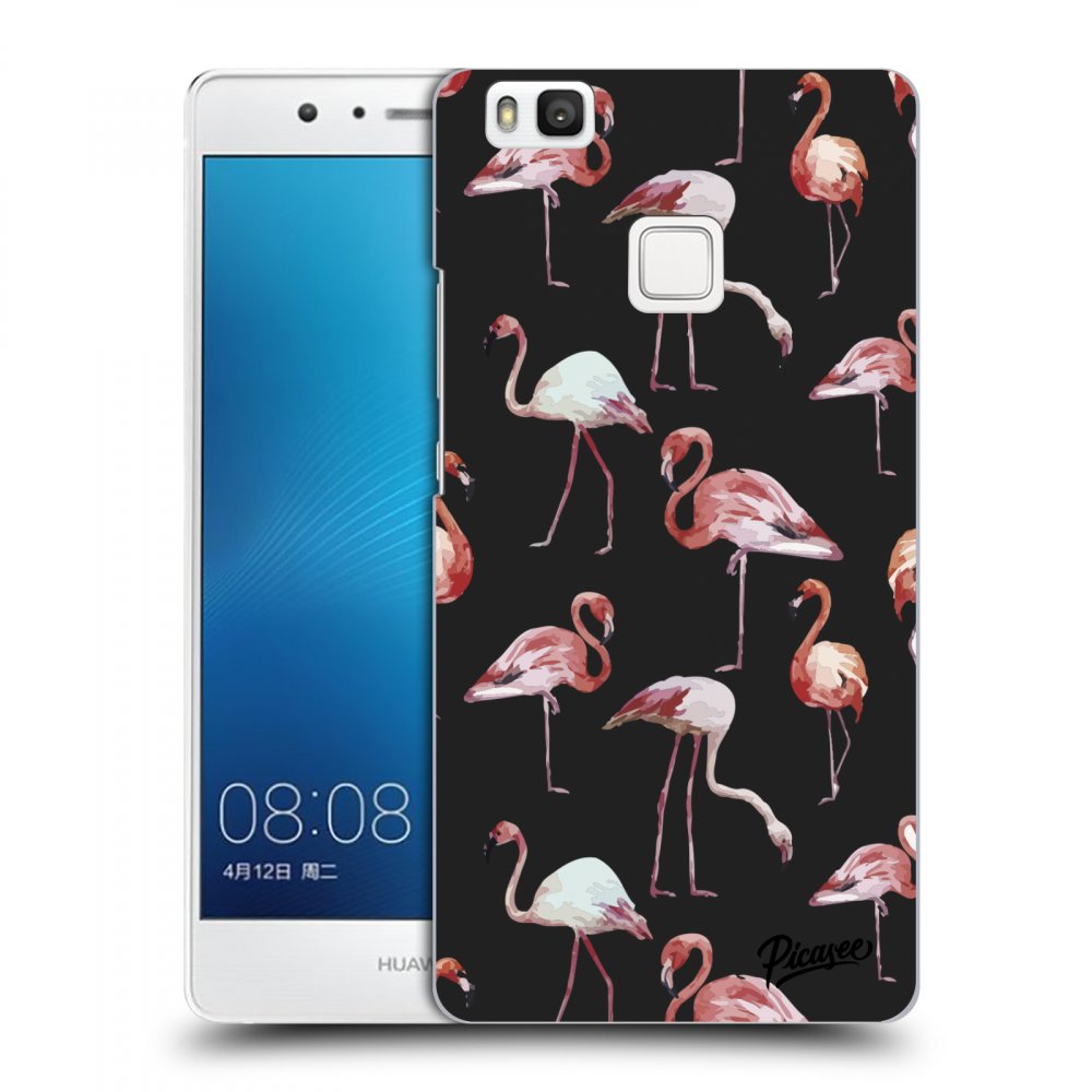 Picasee fekete szilikon tok az alábbi mobiltelefonokra Huawei P9 Lite - Flamingos