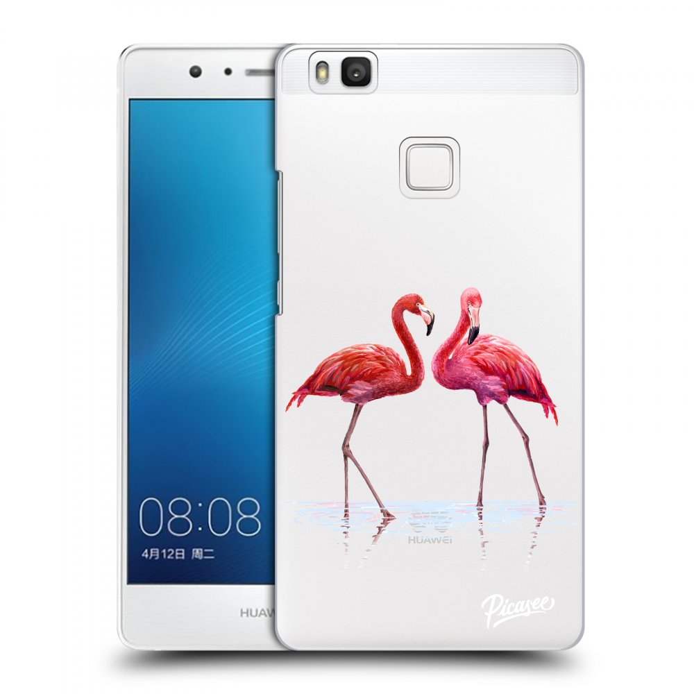 Picasee átlátszó szilikon tok az alábbi mobiltelefonokra Huawei P9 Lite - Flamingos couple