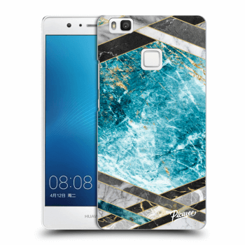 Picasee átlátszó szilikon tok az alábbi mobiltelefonokra Huawei P9 Lite - Blue geometry
