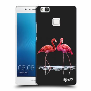 Picasee fekete szilikon tok az alábbi mobiltelefonokra Huawei P9 Lite - Flamingos couple