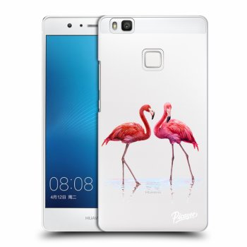 Picasee átlátszó szilikon tok az alábbi mobiltelefonokra Huawei P9 Lite - Flamingos couple