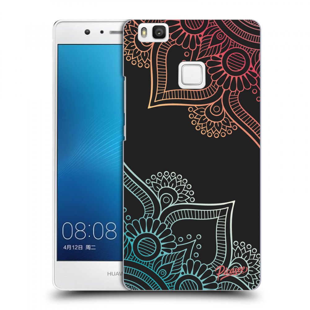 Picasee fekete szilikon tok az alábbi mobiltelefonokra Huawei P9 Lite - Flowers pattern