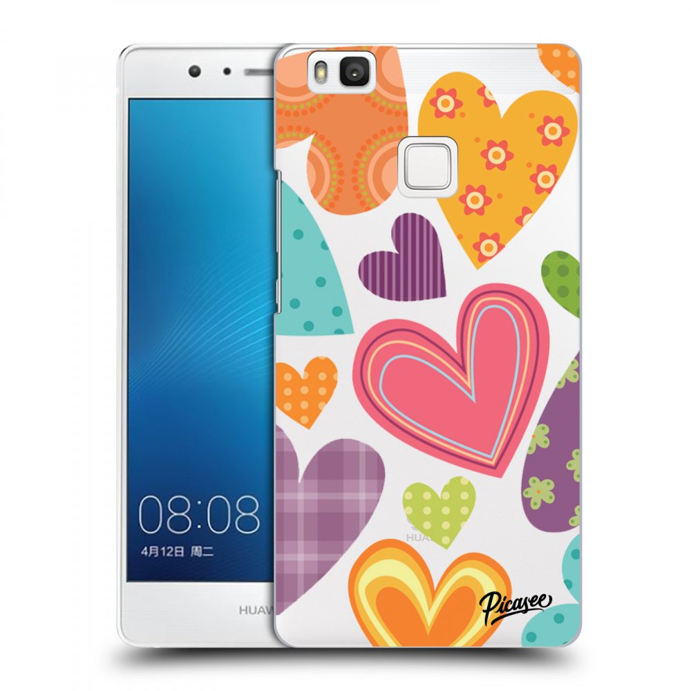 Picasee átlátszó szilikon tok az alábbi mobiltelefonokra Huawei P9 Lite - Colored heart
