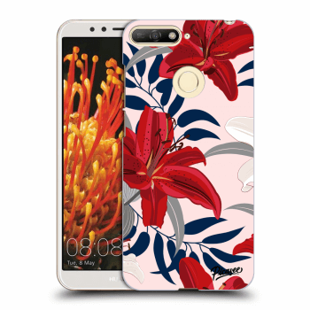 Szilikon tok erre a típusra Huawei Y6 Prime 2018 - Red Lily