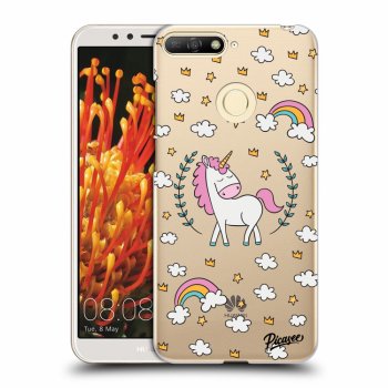 Picasee átlátszó szilikon tok az alábbi mobiltelefonokra Huawei Y6 Prime 2018 - Unicorn star heaven