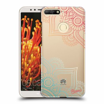 Picasee átlátszó szilikon tok az alábbi mobiltelefonokra Huawei Y6 Prime 2018 - Flowers pattern