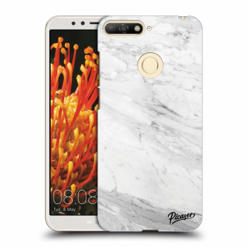 Picasee átlátszó szilikon tok az alábbi mobiltelefonokra Huawei Y6 Prime 2018 - White marble