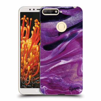Szilikon tok erre a típusra Huawei Y6 Prime 2018 - Purple glitter