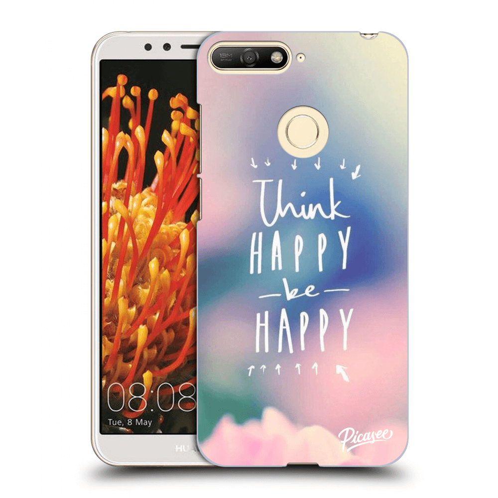Picasee átlátszó szilikon tok az alábbi mobiltelefonokra Huawei Y6 Prime 2018 - Think happy be happy