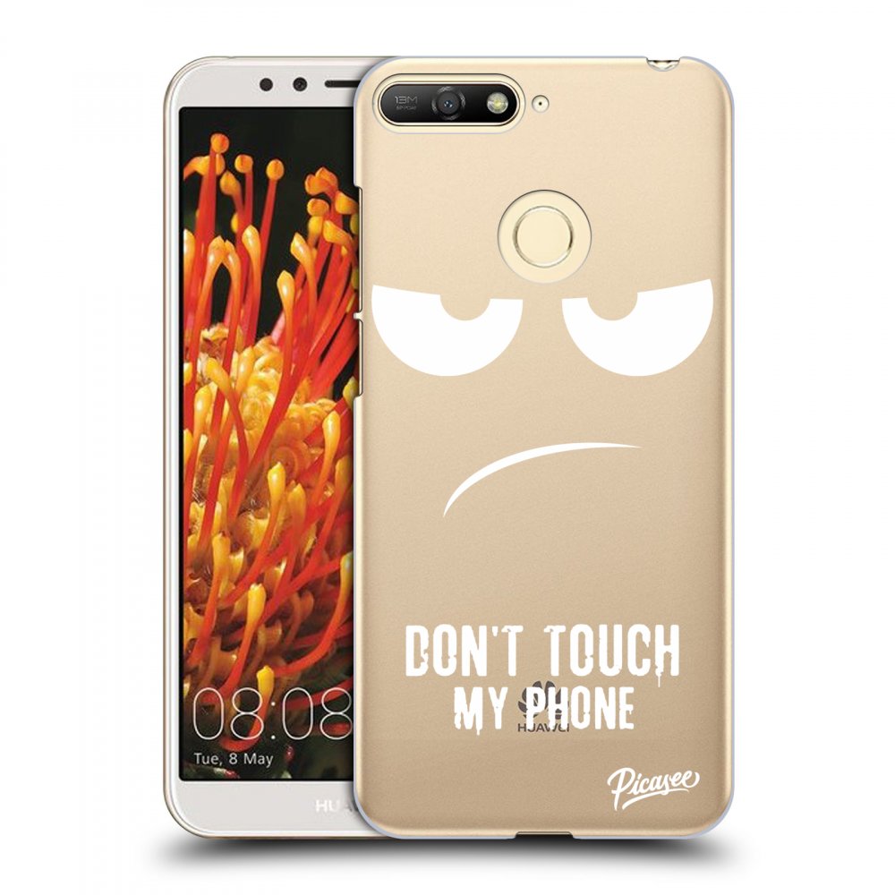 Picasee átlátszó szilikon tok az alábbi mobiltelefonokra Huawei Y6 Prime 2018 - Don't Touch My Phone