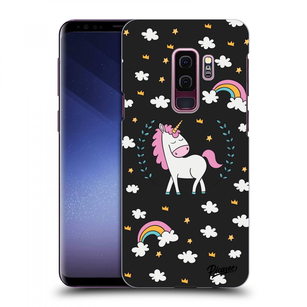 Picasee fekete szilikon tok az alábbi mobiltelefonokra Samsung Galaxy S9 Plus G965F - Unicorn star heaven