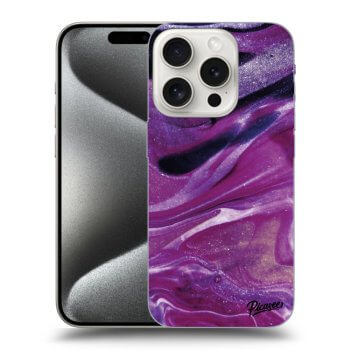 Szilikon tok erre a típusra Apple iPhone 16 Pro - Purple glitter