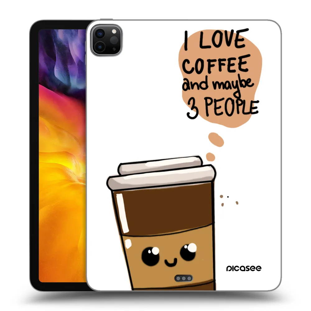 Picasee fekete szilikon tok az alábbi táblagépre Apple iPad Pro 11" 2024 (7.gen.) - Cute coffee