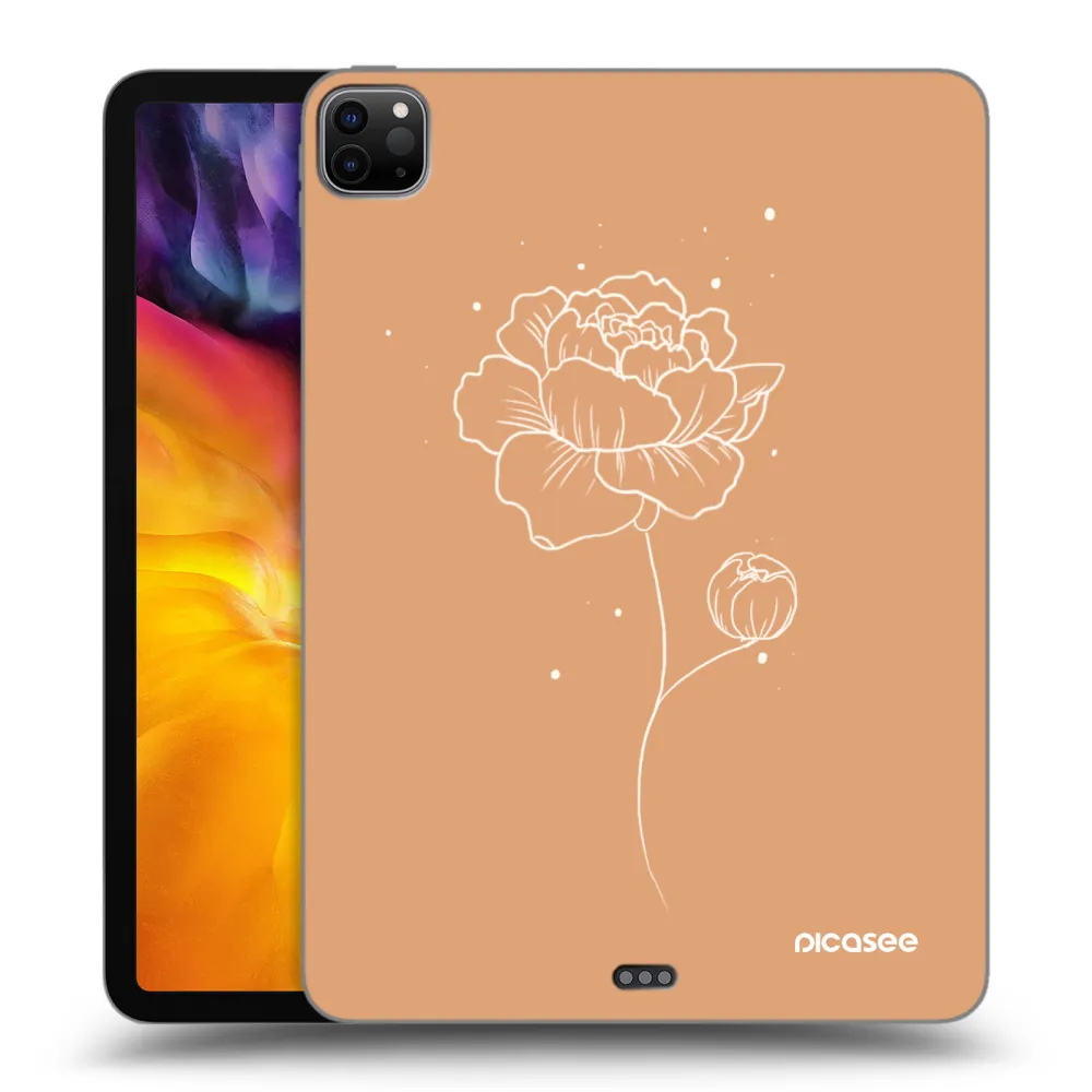 Picasee fekete szilikon tok az alábbi táblagépre Apple iPad Pro 11" 2024 (7.gen.) - Peonies
