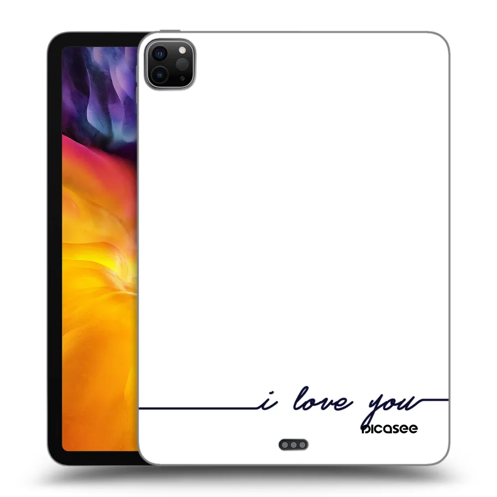 Picasee fekete szilikon tok az alábbi táblagépre Apple iPad Pro 11" 2024 (7.gen.) - I love you
