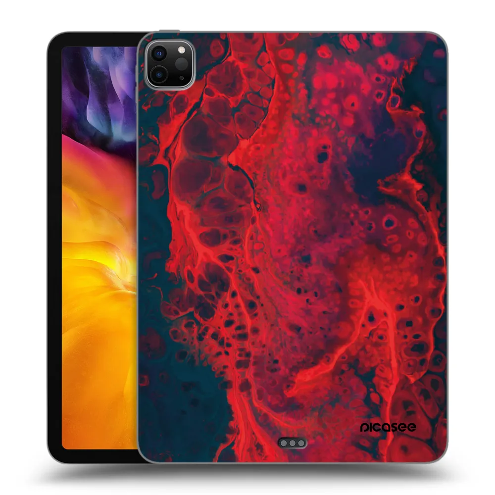 Picasee fekete szilikon tok az alábbi táblagépre Apple iPad Pro 11" 2024 (7.gen.) - Organic red