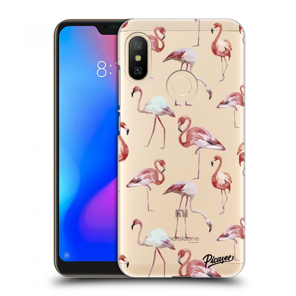Picasee átlátszó szilikon tok az alábbi mobiltelefonokra Xiaomi Mi A2 Lite - Flamingos