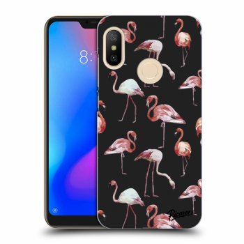 Picasee fekete szilikon tok az alábbi mobiltelefonokra Xiaomi Mi A2 Lite - Flamingos
