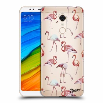 Picasee átlátszó szilikon tok az alábbi mobiltelefonokra Xiaomi Redmi 5 Plus Global - Flamingos