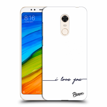 Picasee átlátszó szilikon tok az alábbi mobiltelefonokra Xiaomi Redmi 5 Plus Global - I love you