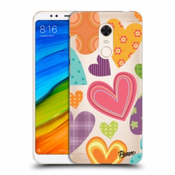 Picasee átlátszó szilikon tok az alábbi mobiltelefonokra Xiaomi Redmi 5 Plus Global - Colored heart