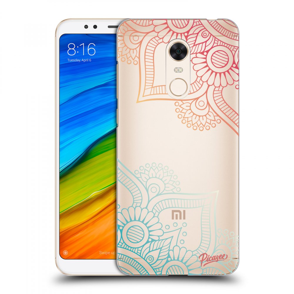 Picasee átlátszó szilikon tok az alábbi mobiltelefonokra Xiaomi Redmi 5 Plus Global - Flowers pattern