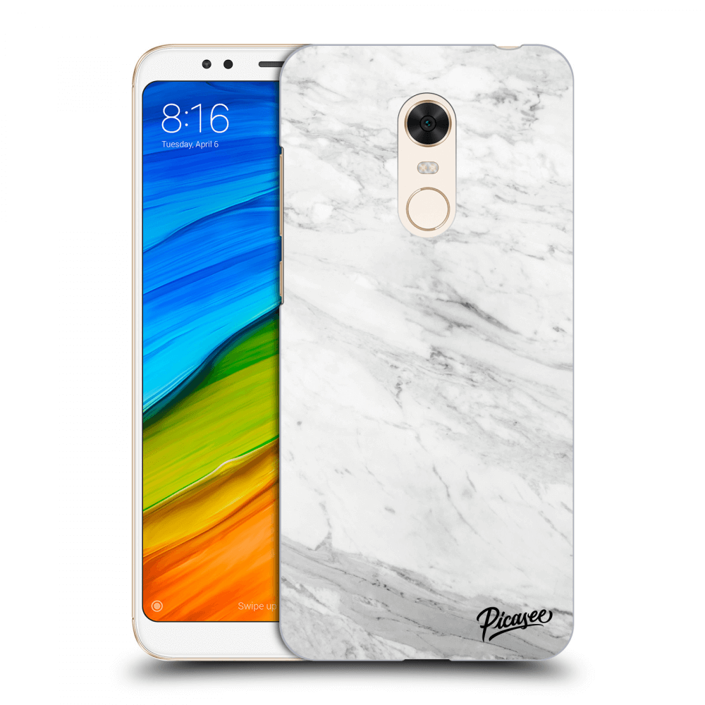 Picasee átlátszó szilikon tok az alábbi mobiltelefonokra Xiaomi Redmi 5 Plus Global - White marble