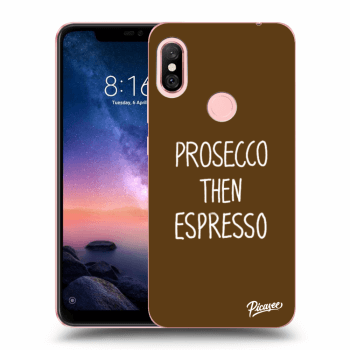 Picasee fekete szilikon tok az alábbi mobiltelefonokra Xiaomi Redmi Note 6 Pro - Prosecco then espresso