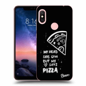 Picasee fekete szilikon tok az alábbi mobiltelefonokra Xiaomi Redmi Note 6 Pro - Pizza
