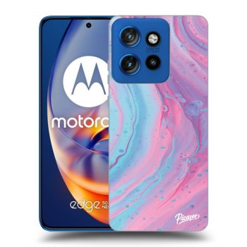 Szilikon tok erre a típusra Motorola Edge 50 Neo - Pink liquid