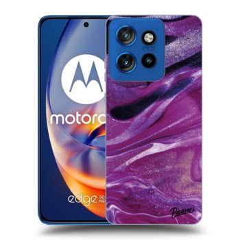 Szilikon tok erre a típusra Motorola Edge 50 Neo - Purple glitter
