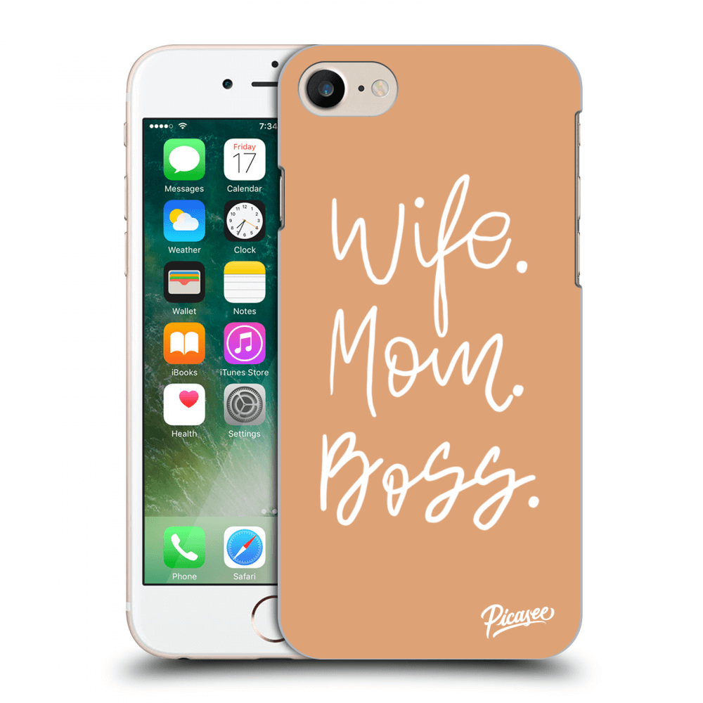 Picasee fekete szilikon tok az alábbi mobiltelefonokra Apple iPhone 7 - Boss Mama