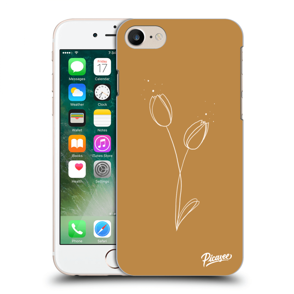 Picasee tejszínű szilikon tok az alábbi mobiltelefonokra Apple iPhone 7 - Tulips
