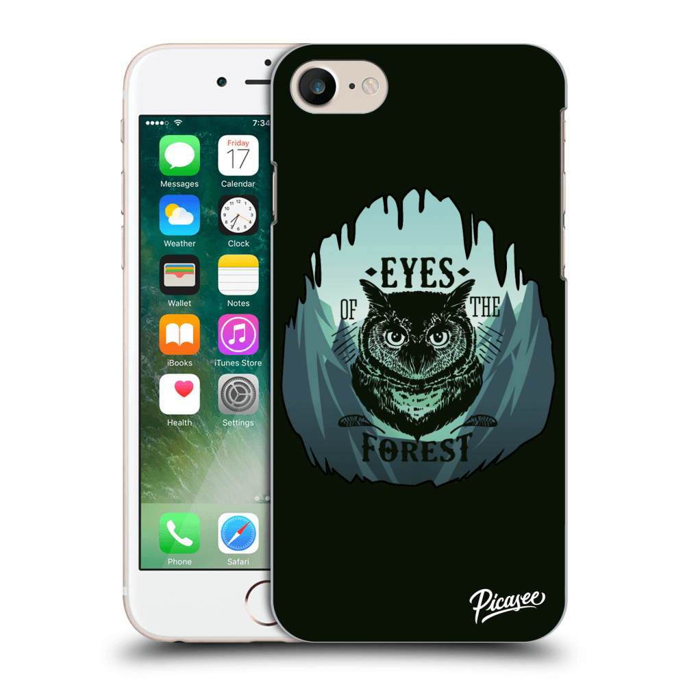 Picasee átlátszó szilikon tok az alábbi mobiltelefonokra Apple iPhone 7 - Forest owl