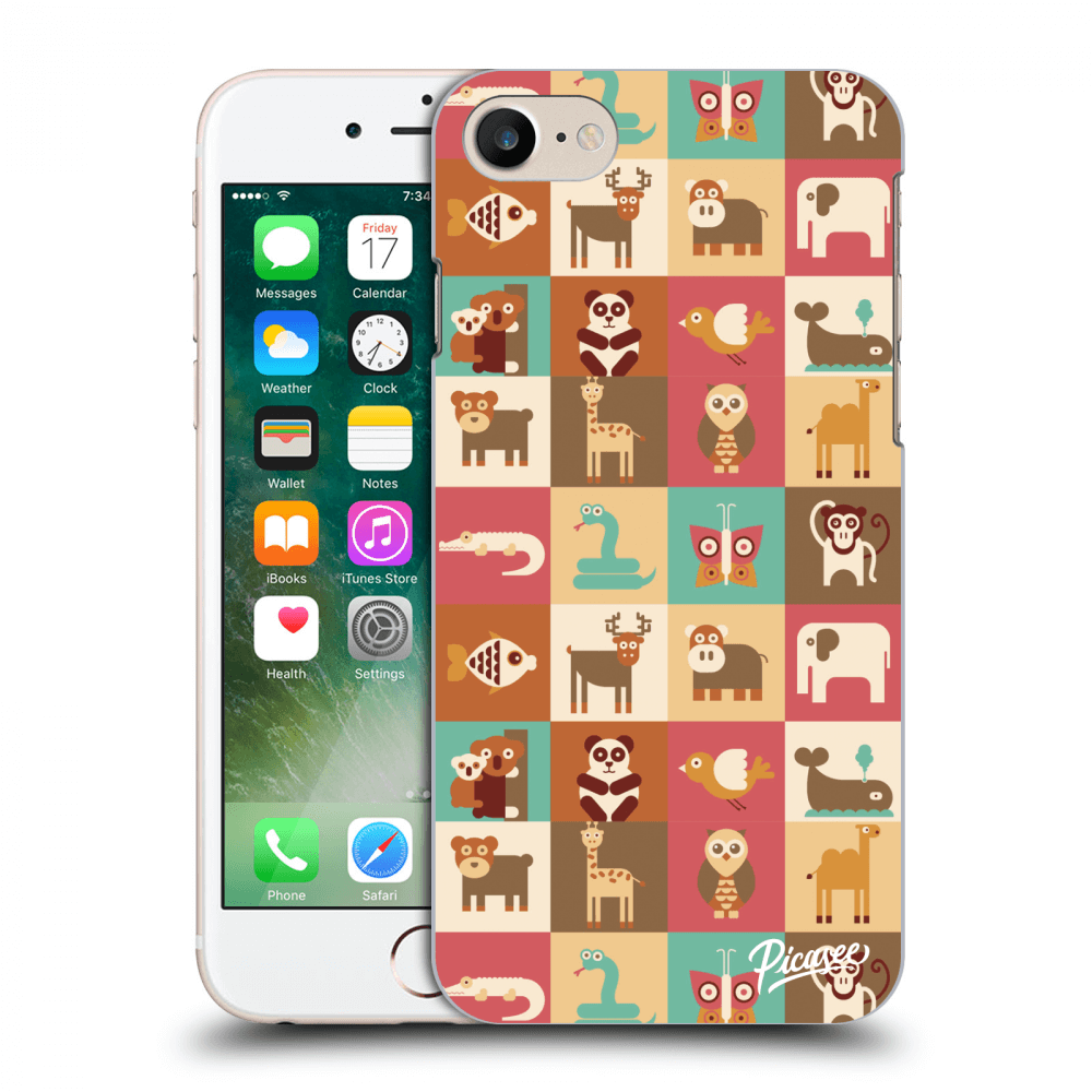 Picasee műanyag átlátszó tok az alábbi mobiltelefonokra Apple iPhone 7 - Animals