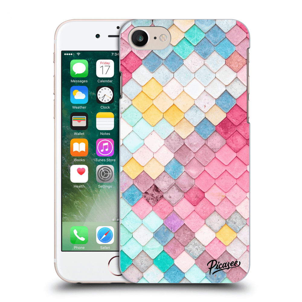 Picasee átlátszó szilikon tok az alábbi mobiltelefonokra Apple iPhone 7 - Colorful roof