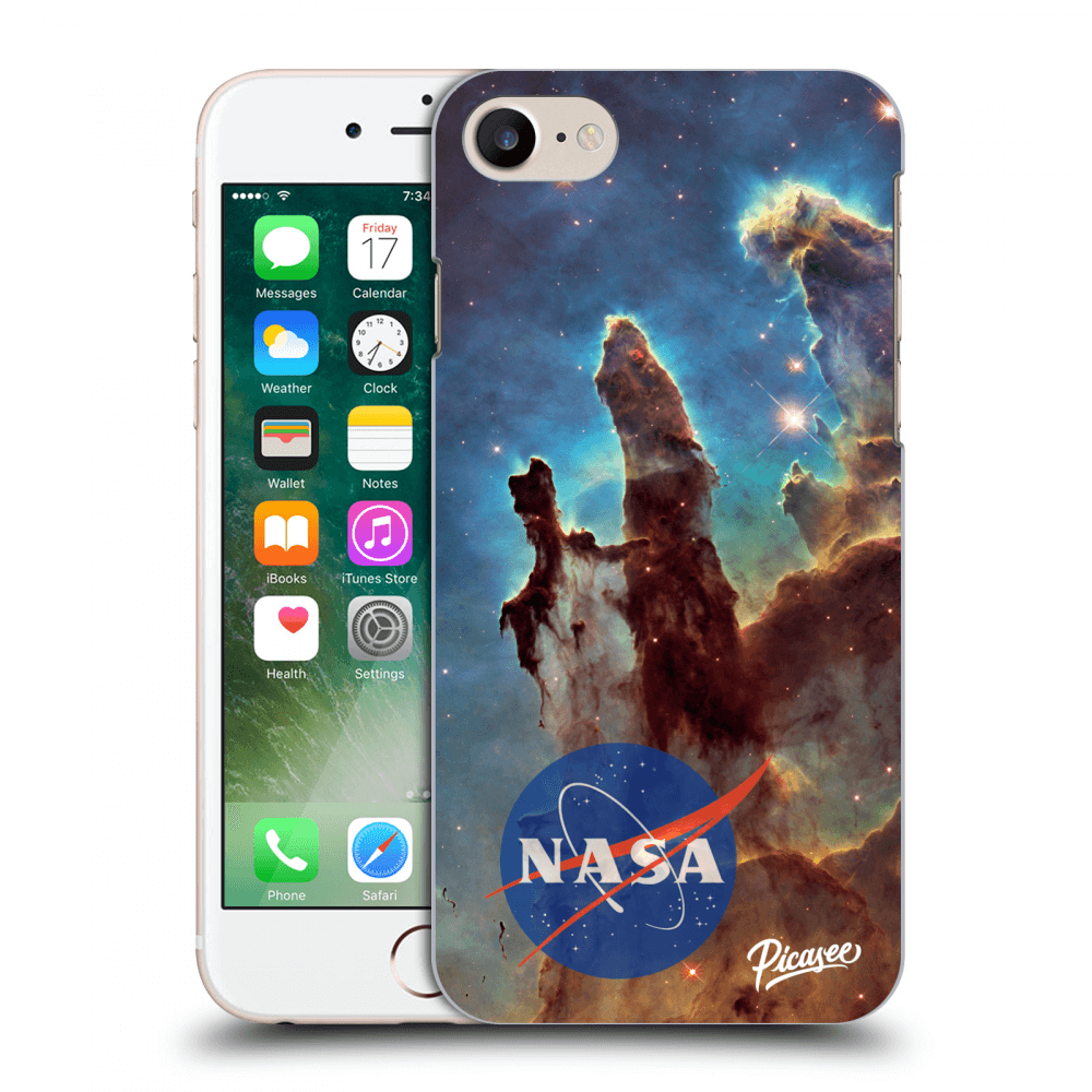 Picasee átlátszó szilikon tok az alábbi mobiltelefonokra Apple iPhone 7 - Eagle Nebula