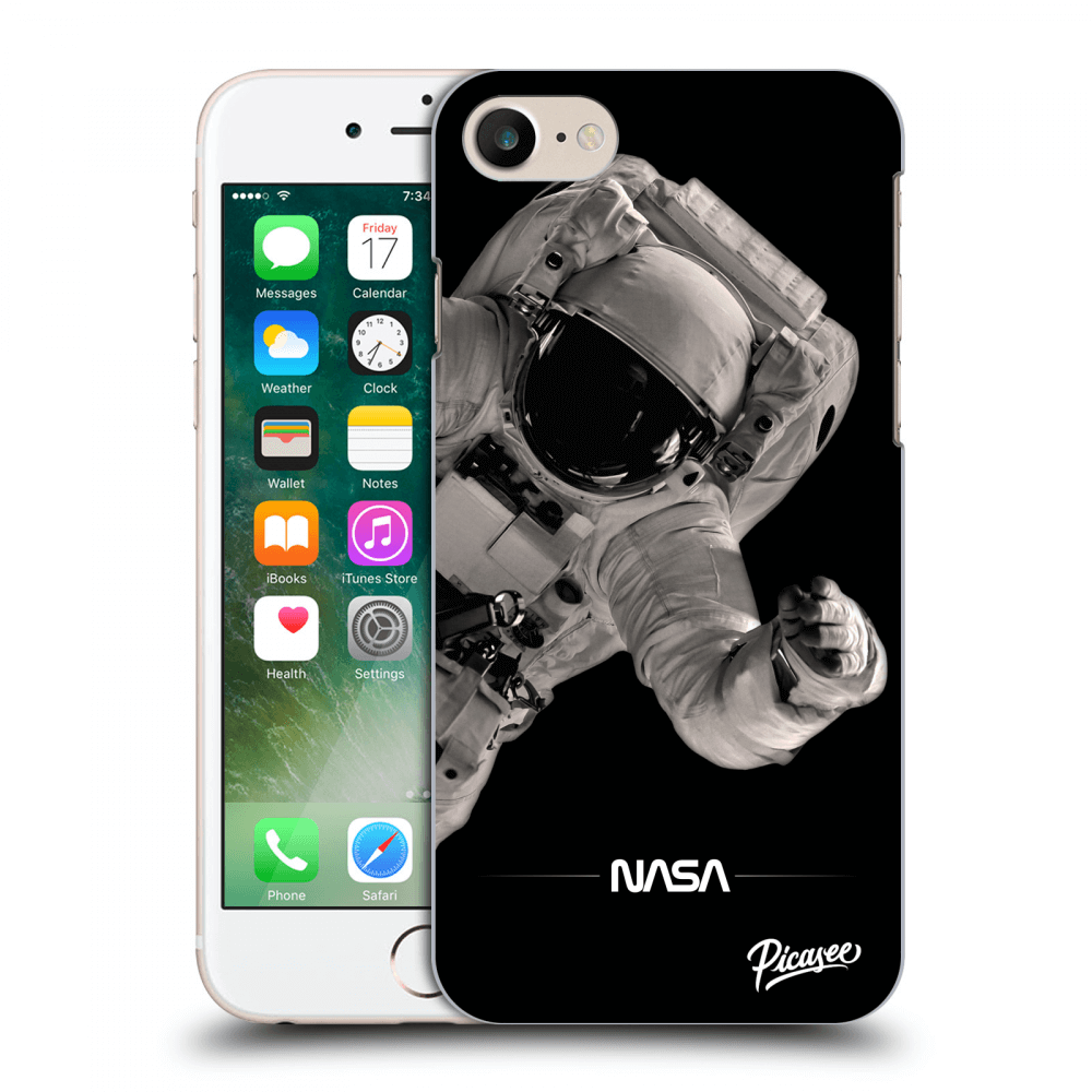 Picasee fekete szilikon tok az alábbi mobiltelefonokra Apple iPhone 7 - Astronaut Big