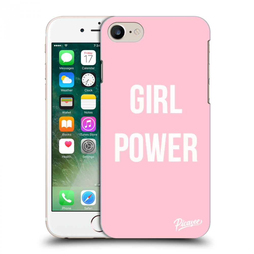 Picasee átlátszó szilikon tok az alábbi mobiltelefonokra Apple iPhone 7 - Girl power