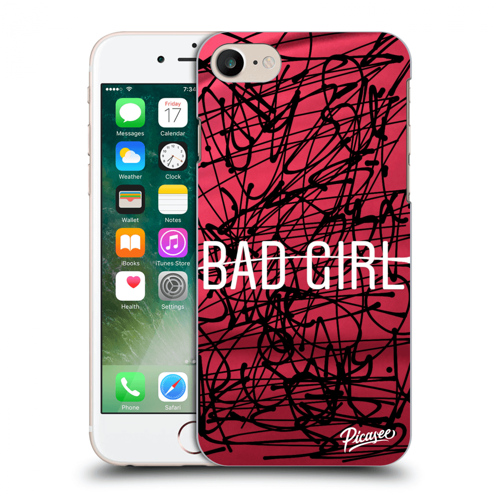Picasee tejszínű szilikon tok az alábbi mobiltelefonokra Apple iPhone 7 - Bad girl