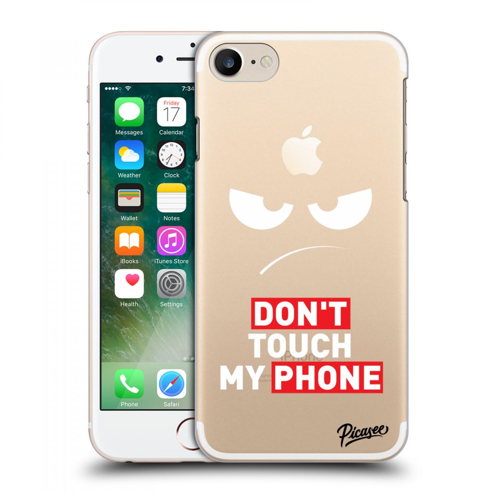 Picasee átlátszó szilikon tok az alábbi mobiltelefonokra Apple iPhone 7 - Angry Eyes - Transparent