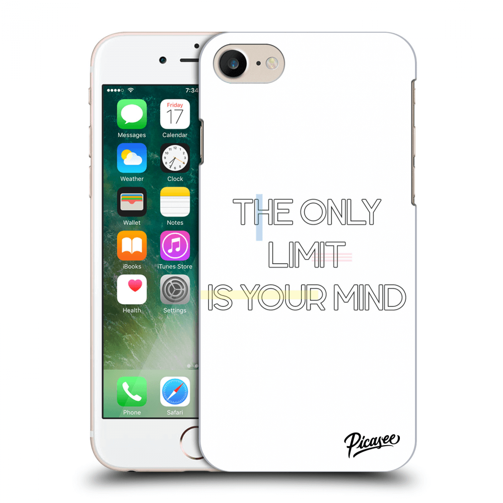Picasee fekete szilikon tok az alábbi mobiltelefonokra Apple iPhone 7 - The only limit is your mind