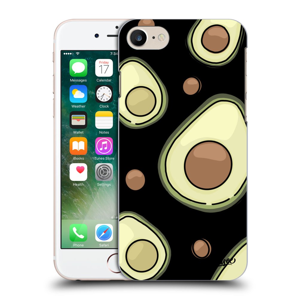 Picasee fekete szilikon tok az alábbi mobiltelefonokra Apple iPhone 7 - Avocado