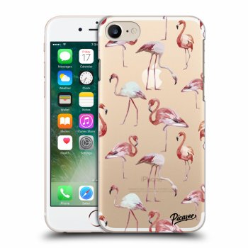 Picasee műanyag átlátszó tok az alábbi mobiltelefonokra Apple iPhone 7 - Flamingos