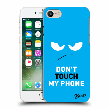 Picasee fekete szilikon tok az alábbi mobiltelefonokra Apple iPhone 7 - Angry Eyes - Blue