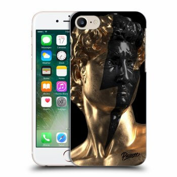 Picasee fekete szilikon tok az alábbi mobiltelefonokra Apple iPhone 7 - Wildfire - Gold