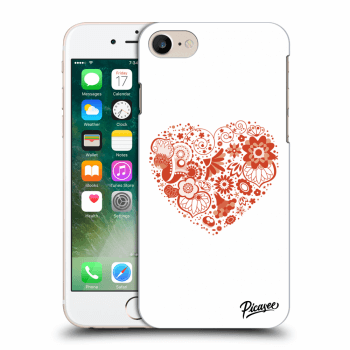 Picasee átlátszó szilikon tok az alábbi mobiltelefonokra Apple iPhone 7 - Big heart