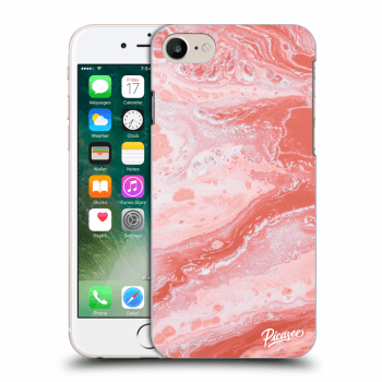 Picasee átlátszó szilikon tok az alábbi mobiltelefonokra Apple iPhone 7 - Red liquid