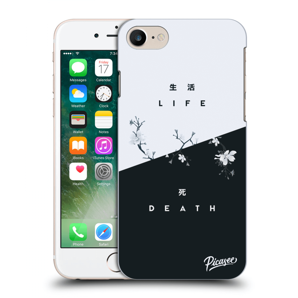 Picasee fekete szilikon tok az alábbi mobiltelefonokra Apple iPhone 7 - Life - Death